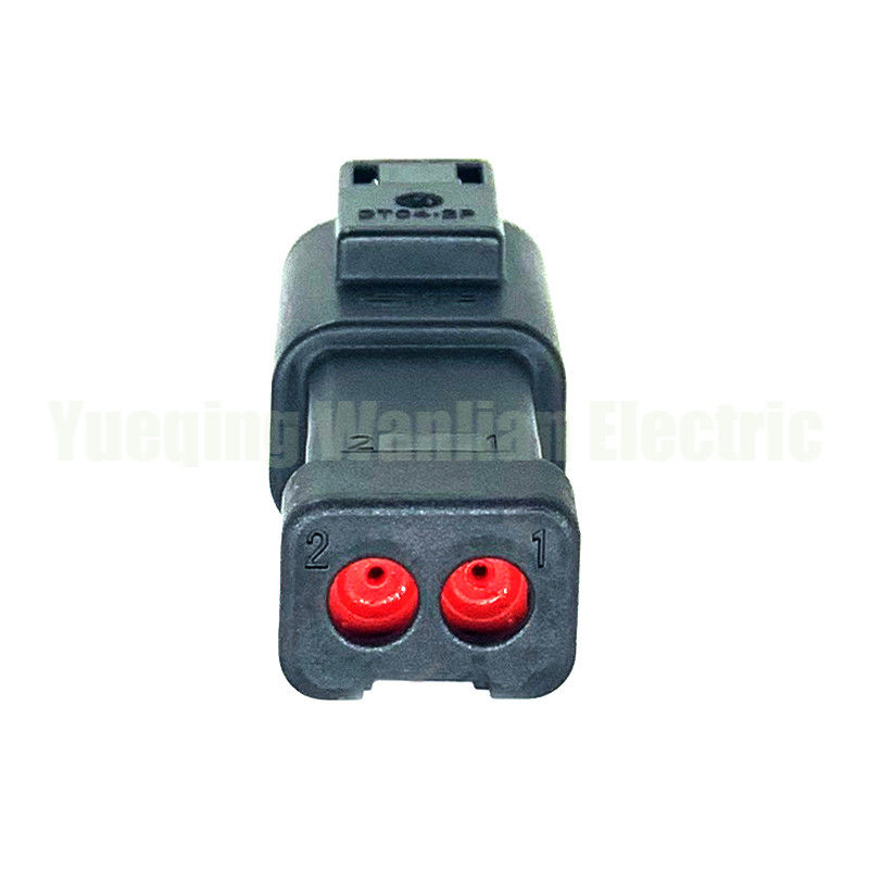 2 Pin DT04-2P-CE03 Czarny terminal pasów drutu wodoodporny