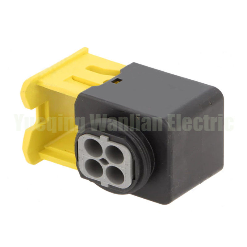 4 szpilki HDSCS Connector 2-1418390-1 Czarny Shell Szary Klucz wodoodporny Kobieta wtyczka